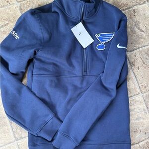 Nike Men's Navy Zip-Up Sweater